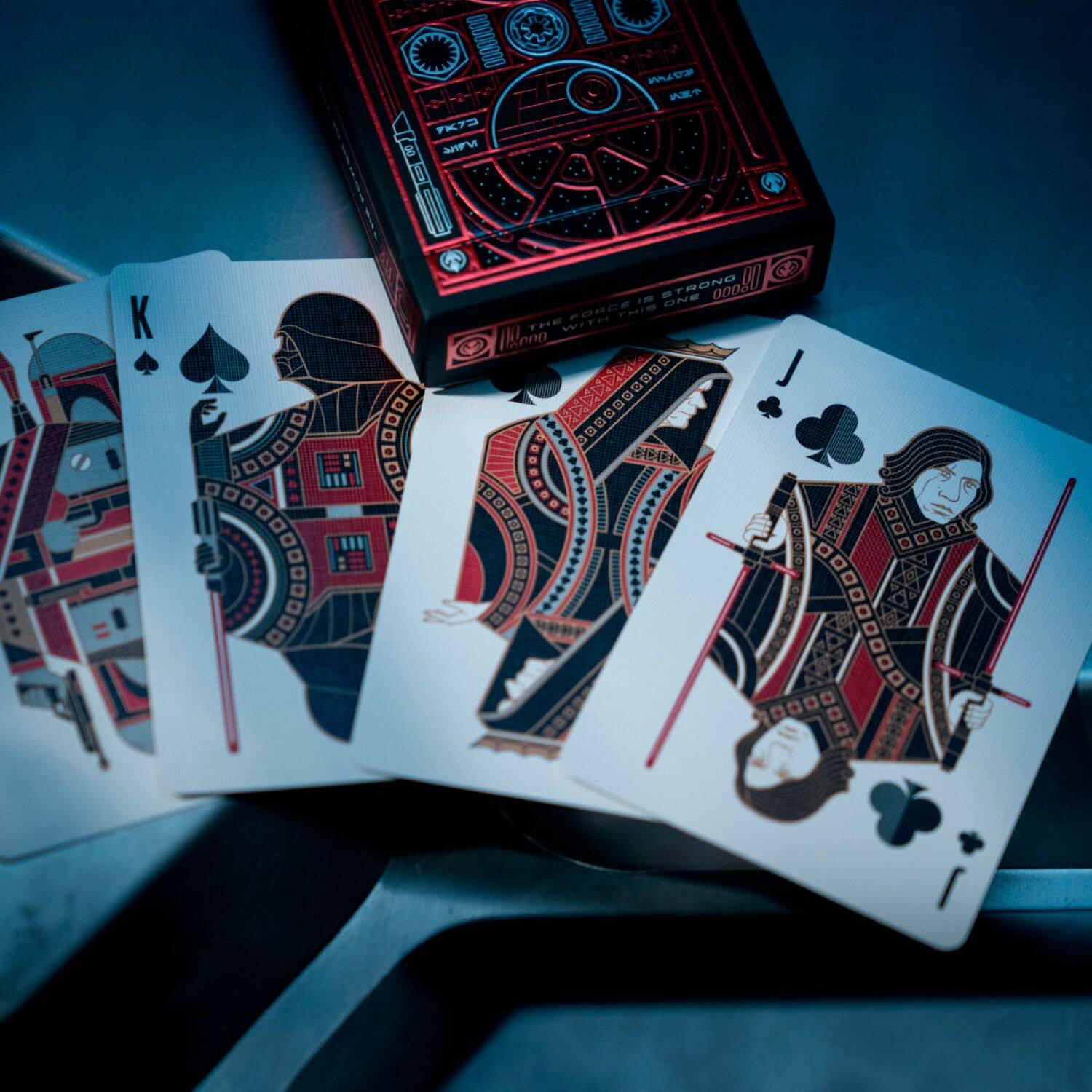 Alt View 15. theory11 - Star Wars Playing Cards - Red.