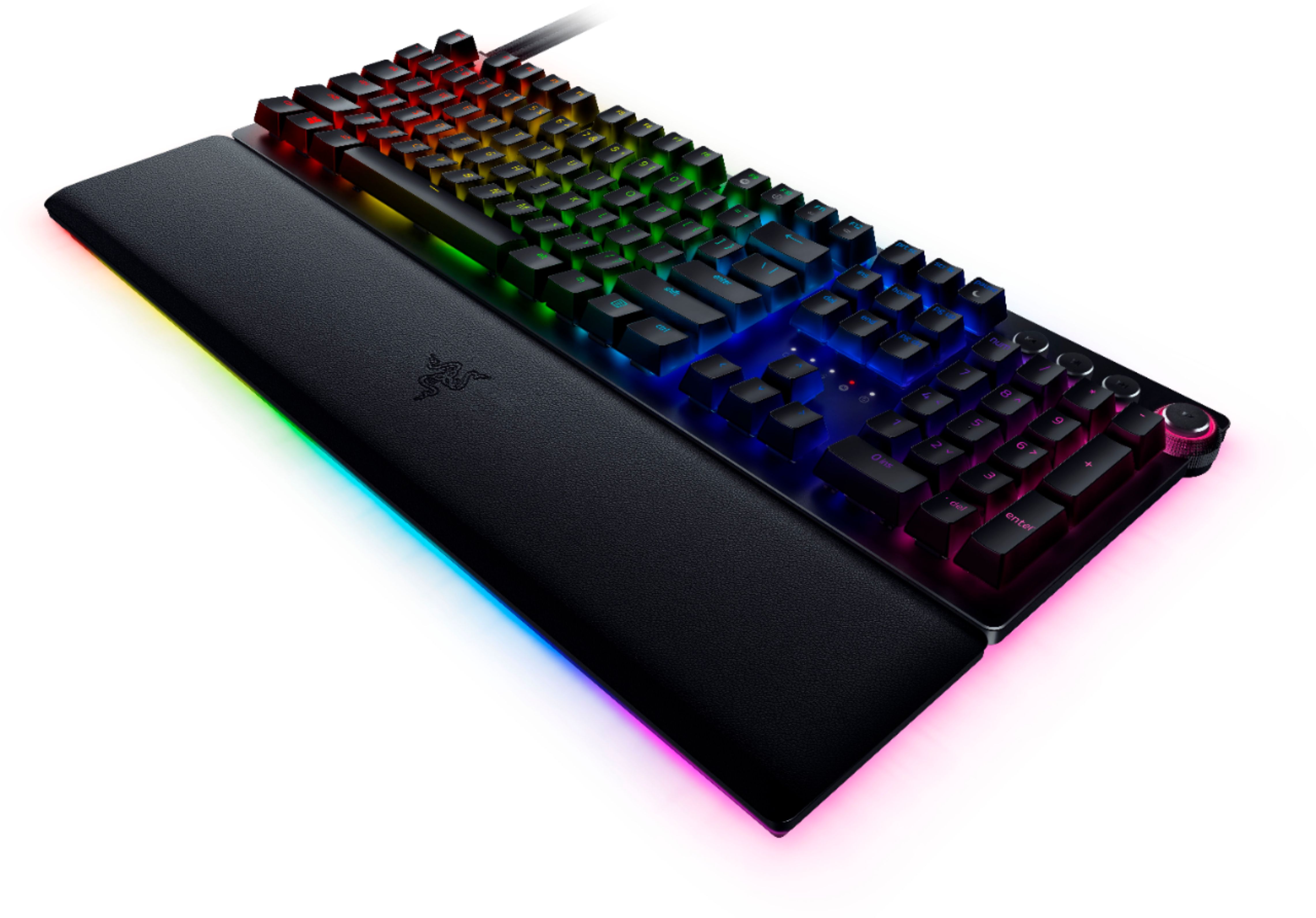 Angle View: Razer - Huntsman V2 Analog Full Size Wired Opto-Mechanical Gaming Keyboard with Chroma RGB Backlighting - Black