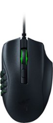 Razer - Naga X Wired Optical Gaming Mouse with 16 Programmable Buttons - Black - Front_Zoom