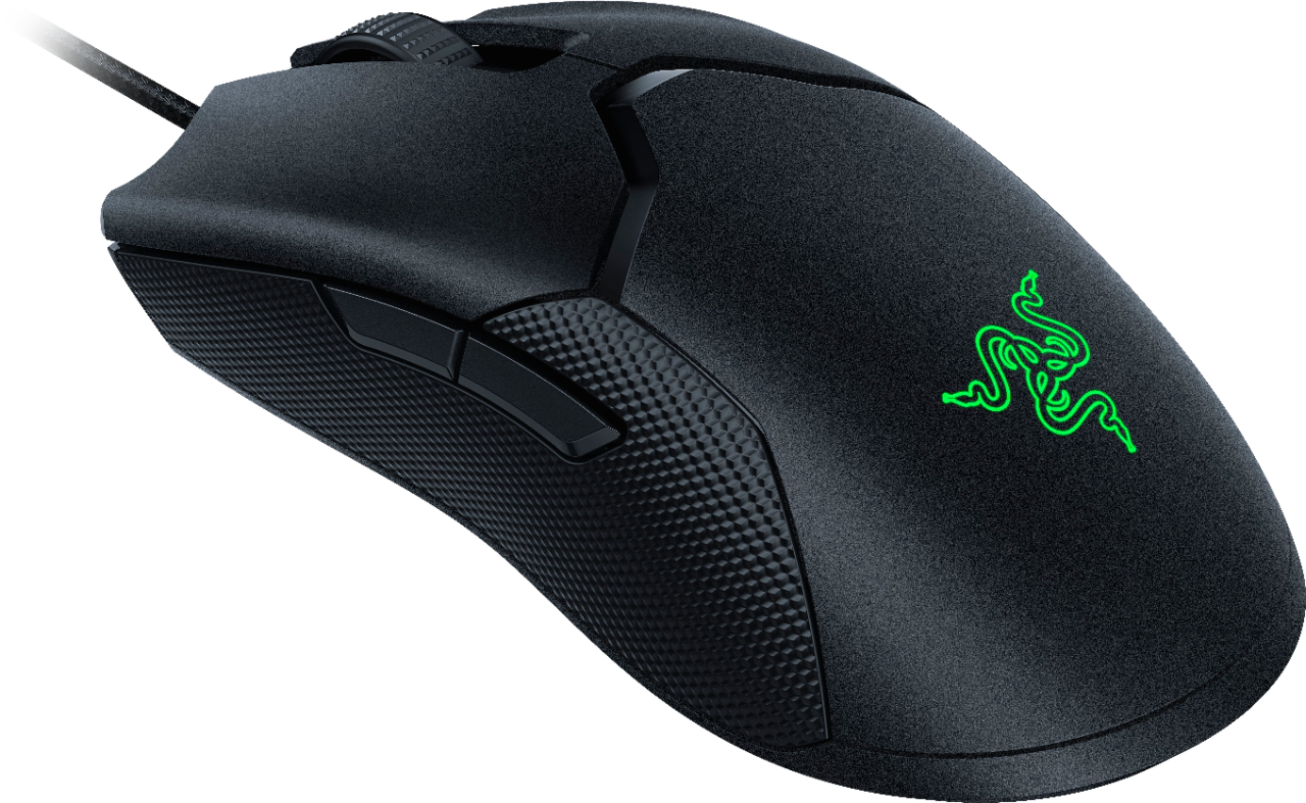 Angle View: Razer - Viper 8KHz Lightweight Wired Optical Gaming Ambidextrous Mouse with Chroma RGB Lighting - Black