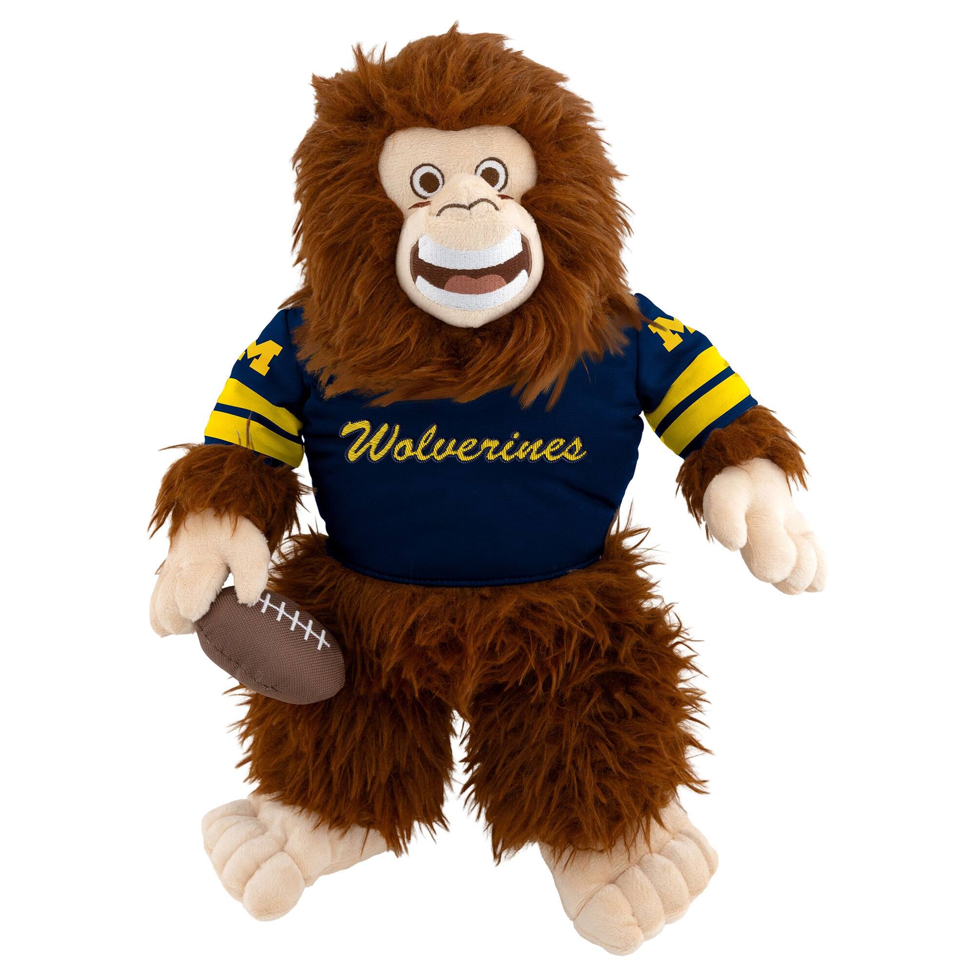 Alt View 1. Sporticulture - Michigan Wolverines 14" Big Footballer Premium Plush - Multicolor.