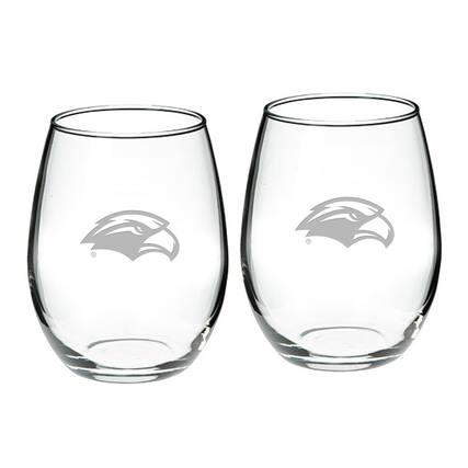 Front. Jardine - Southern Miss Golden Eagles 2-Piece 21oz. Stemless Wine Glass Set - Multicolor.