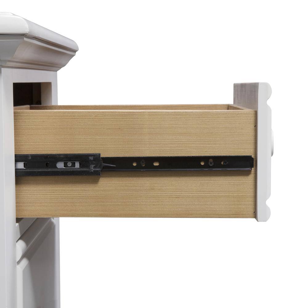Alt View 4. Liberty Furniture Industries - Summer House 2 Drawer Night Stand in Oyster White - White.