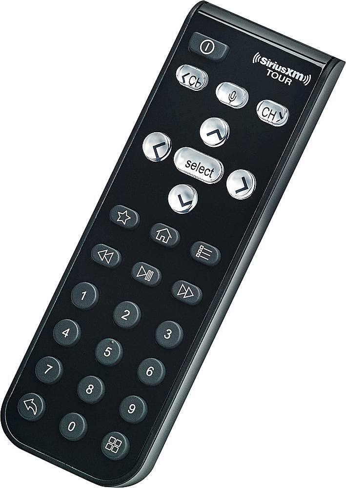 Left. SiriusXM - SXM Wireless Remote Control for Tour Radio - Black.