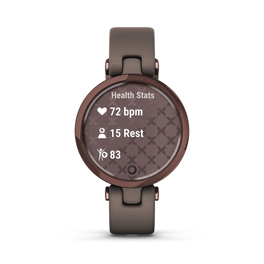Front. Garmin - Lily Classic Smartwatch 34mm Fiber-Reinforced Polymer - Dark Bronze.
