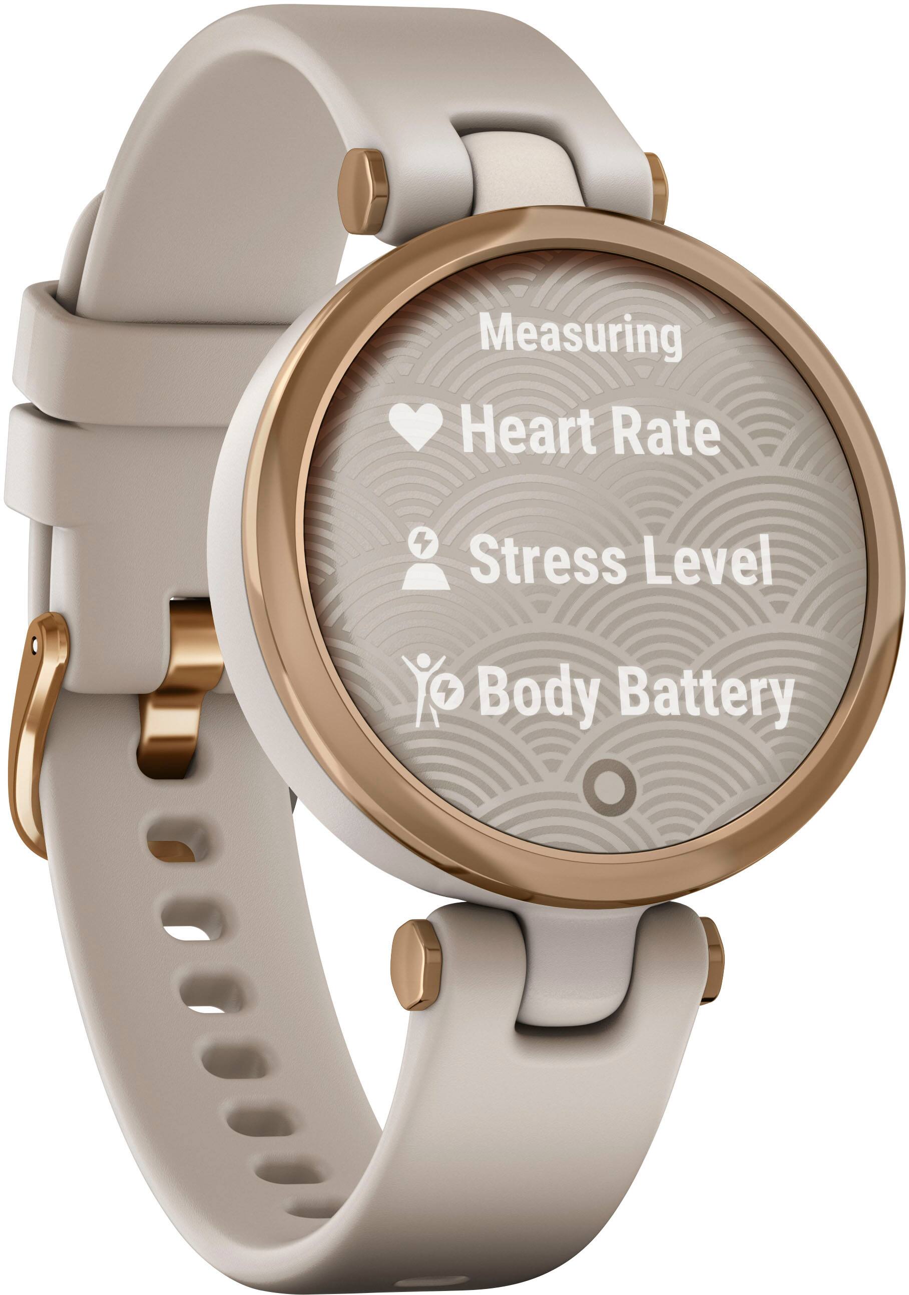 Angle. Garmin - Lily Sport Smartwatch 34mm Fiber-Reinforced Polymer - Rose Gold.