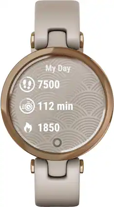 Garmin - Refurbished Excellent - Lily Sport Smartwatch 34mm Fiber-Reinforced Polymer - Rose Gold - (2021)