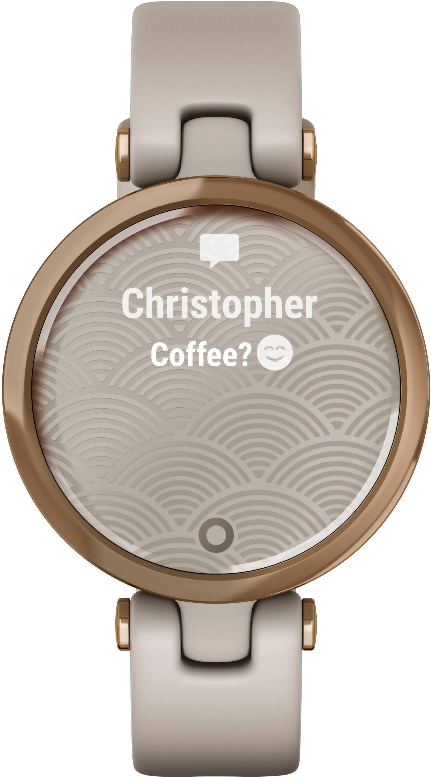 Alt View 1. Garmin - Lily Sport Smartwatch 34mm Fiber-Reinforced Polymer - Rose Gold.
