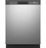 Front. GE - Front Control Built-In Dishwasher with 55 dBA - Stainless Steel.
