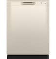 GE - 24" Front Control Built-In Plastic Tub Dishwasher with Steam + Sanitization and 55 dBA - Bisque