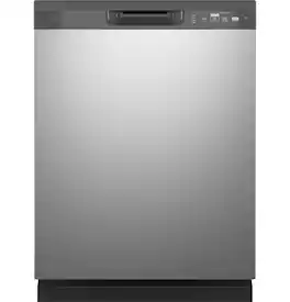 GE - 24" Front Control Built-In Plastic Tub Dishwasher with Dry Boost and 59 dBA - Stainless Steel
