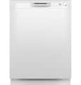 GE - 24" Front Control Built-In Plastic Tub Dishwasher with Steam + Sanitization and 55 dBA - White