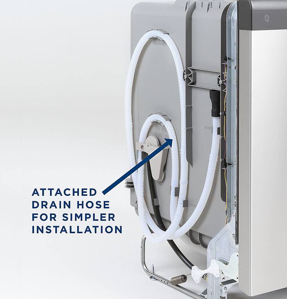 GE Front Control BuiltIn Dishwasher with 55 dBA White GDF535PGRWW