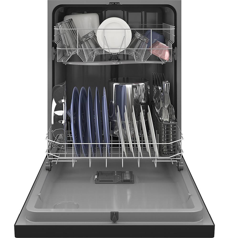 Alt View 12. GE - Front Control Built-In Dishwasher with 59 dBA - Black.