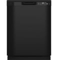 GE - Front Control Built-In Dishwasher with 55 dBA - Black