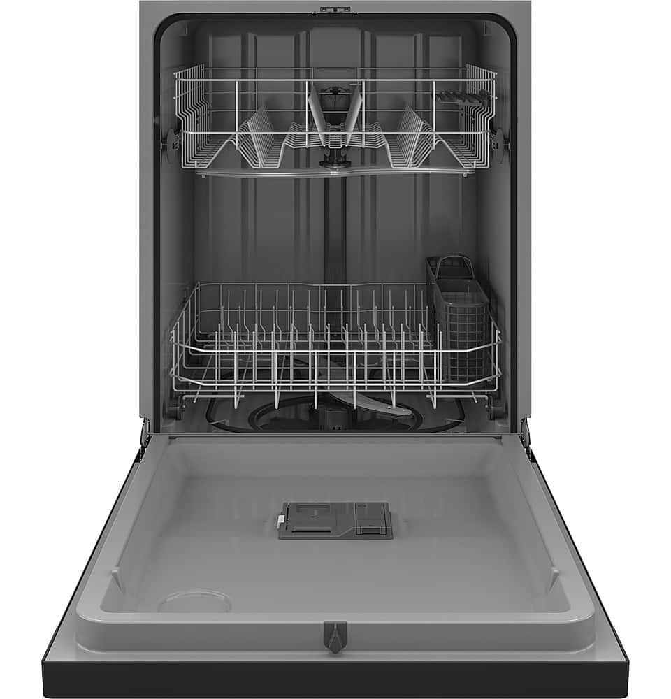 Alt View 11. GE - Front Control Built-In Dishwasher with 55 dBA - Black.