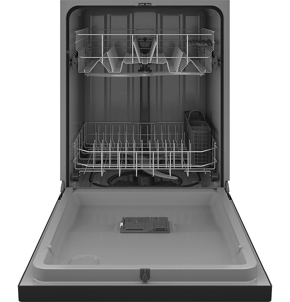 Alt View 11. GE - Front Control Built-In Dishwasher with 55 dBA - Black.