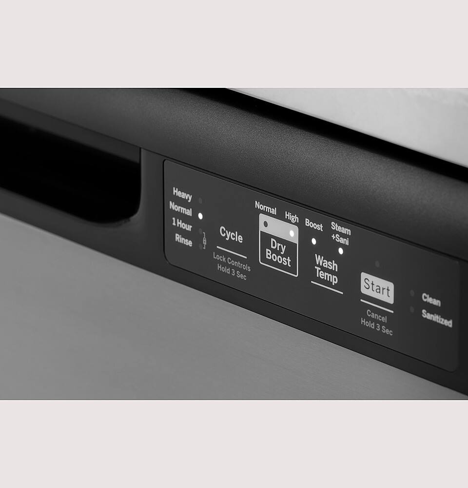 Alt View 18. GE - Front Control Built-In Dishwasher with 55 dBA - Black.