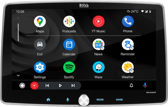 Front Zoom. BOSS Audio - 10.1" Android Auto and Apple CarPlay Car Multimedia Receiver - Black.