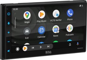 BOSS Audio - 6.75" Wireless Android Auto and Apple CarPlay Multimedia Receiver - Black - Front_Zoom