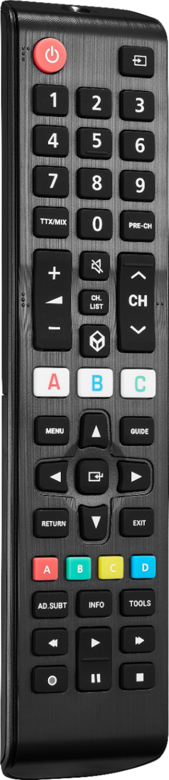 Angle View: Insignia™ - Replacement Remote for Samsung TVs - Black
