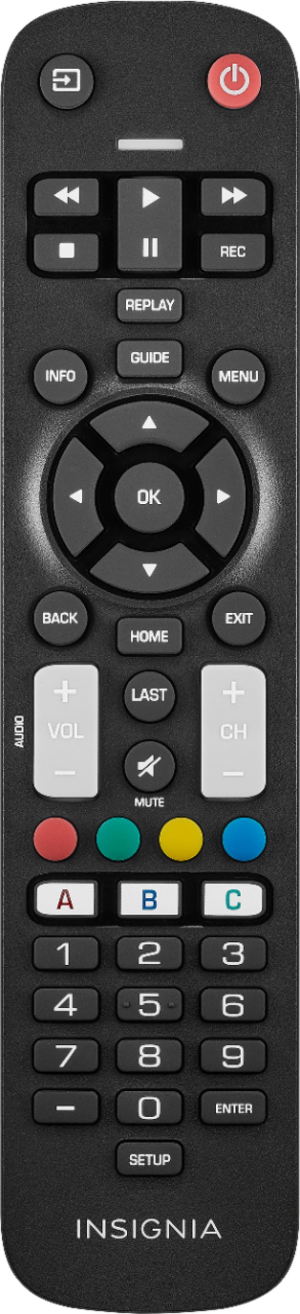 Angle View: Insignia™ - Replacement Remote for Insignia and Dynex TVs - Black