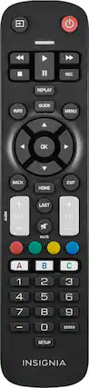 Angle. Insignia™ - Replacement Remote for Insignia and Dynex TVs - Black.