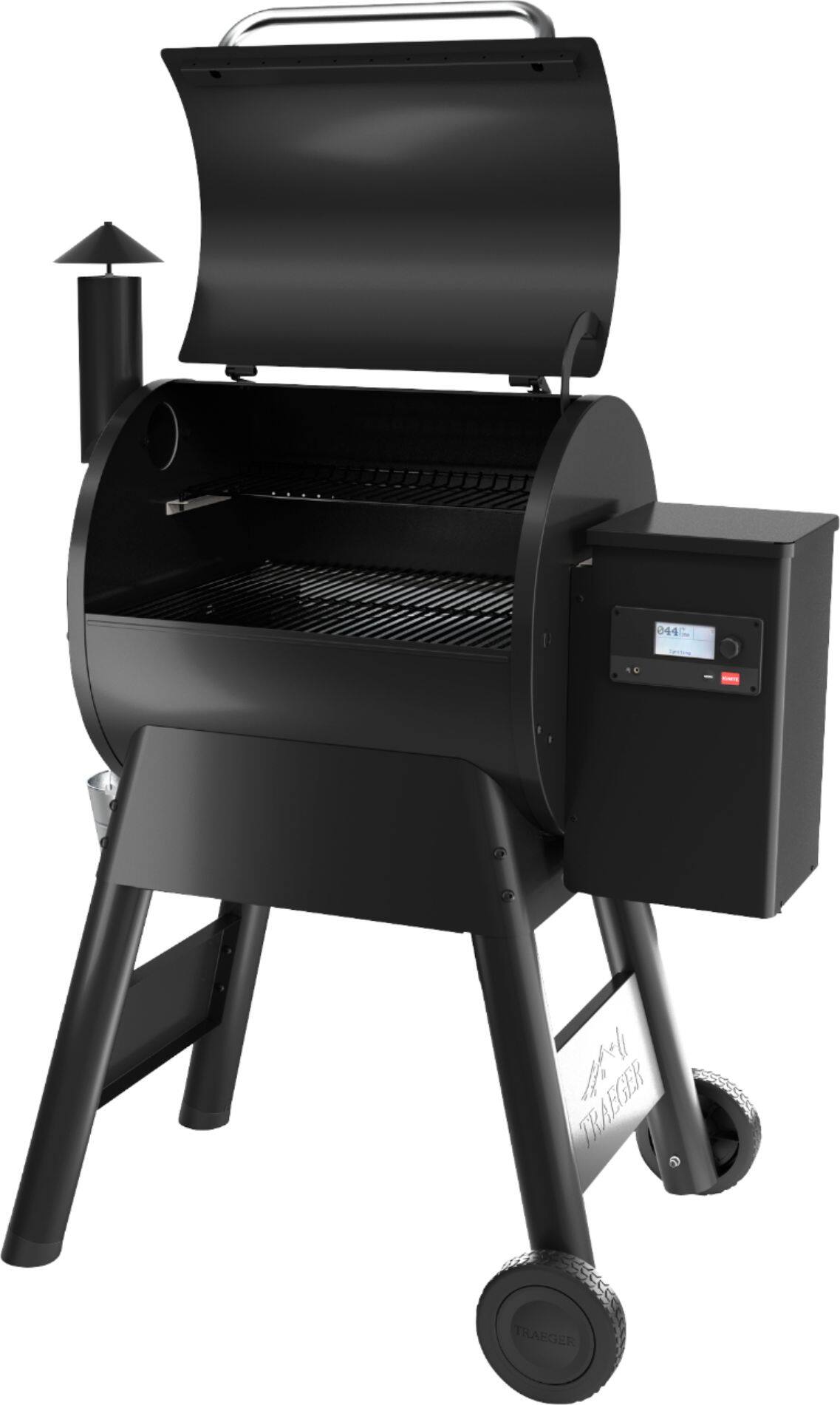 Left. Traeger Grills - Pro 575 Pellet Grill and Smoker with WiFIRE - Black.