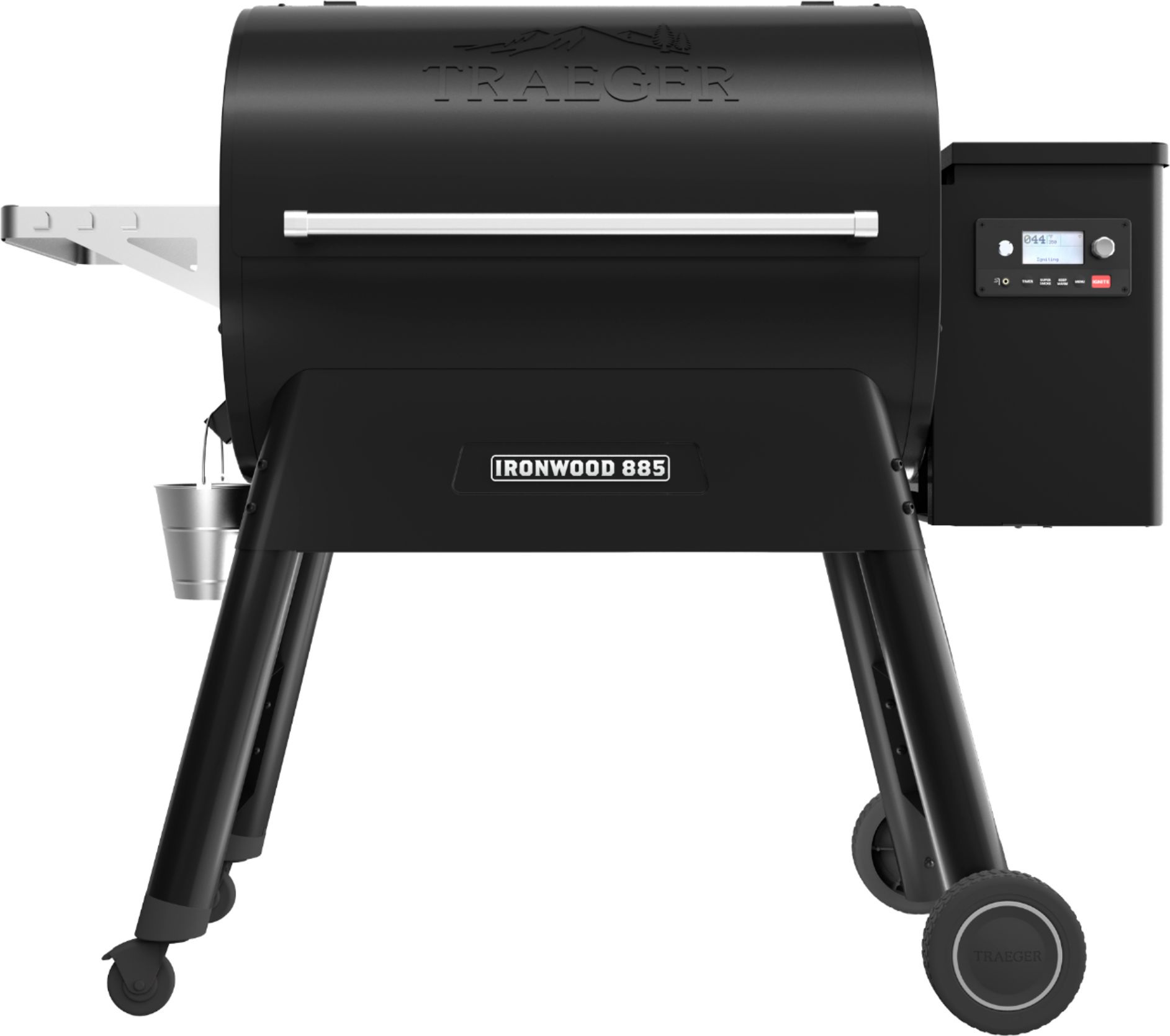 Angle View: Traeger Grills - Ironwood 885 Pellet Grill and Smoker with WiFIRE - Black