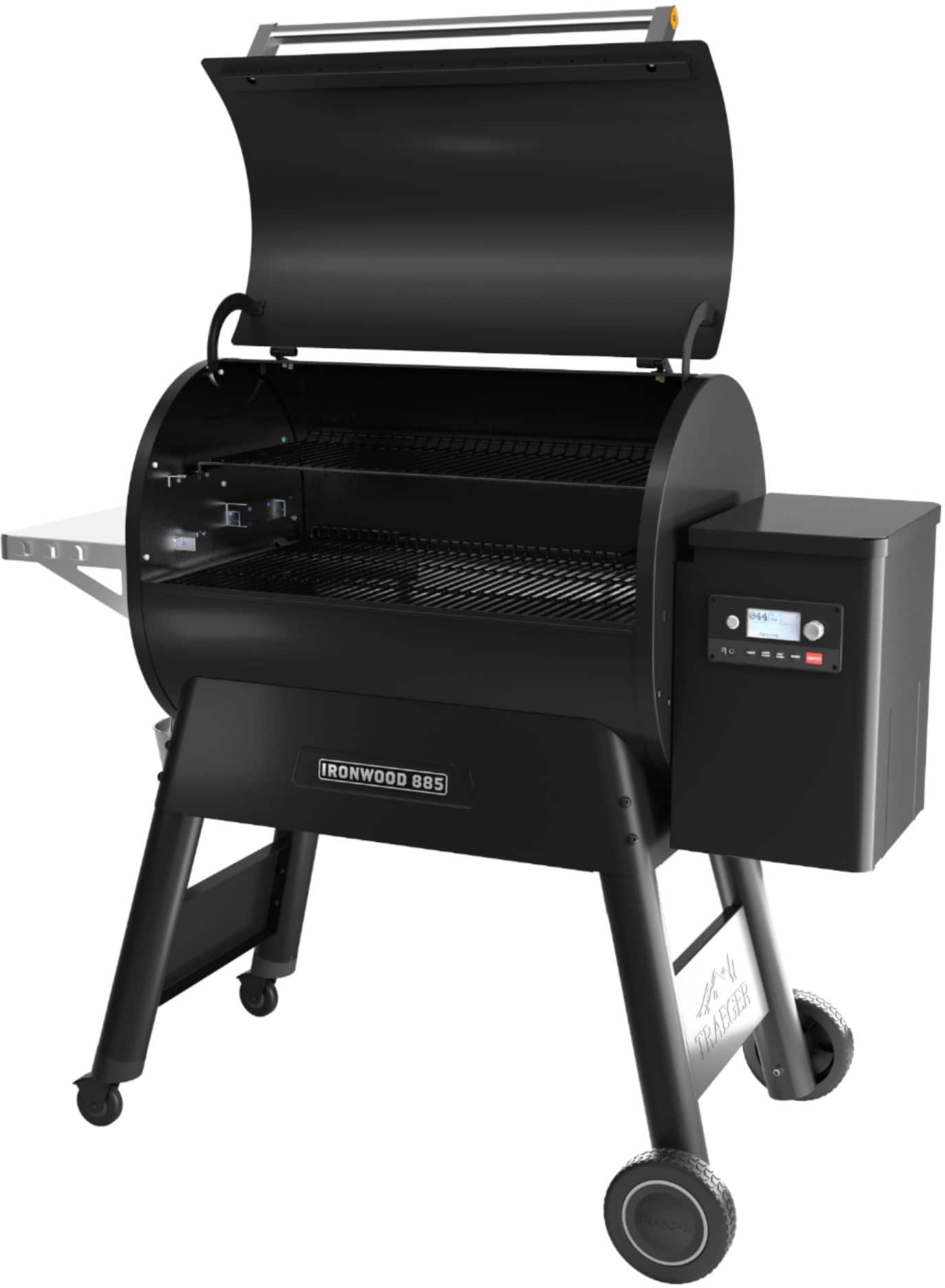 Left. Traeger Grills - Ironwood 885 Pellet Grill and Smoker with WiFIRE - Black.
