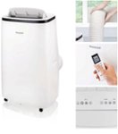 Front. Honeywell - 450 Sq. Ft. 10,000 BTU Portable Air Conditioner with Dehumidifier & Fan - White.