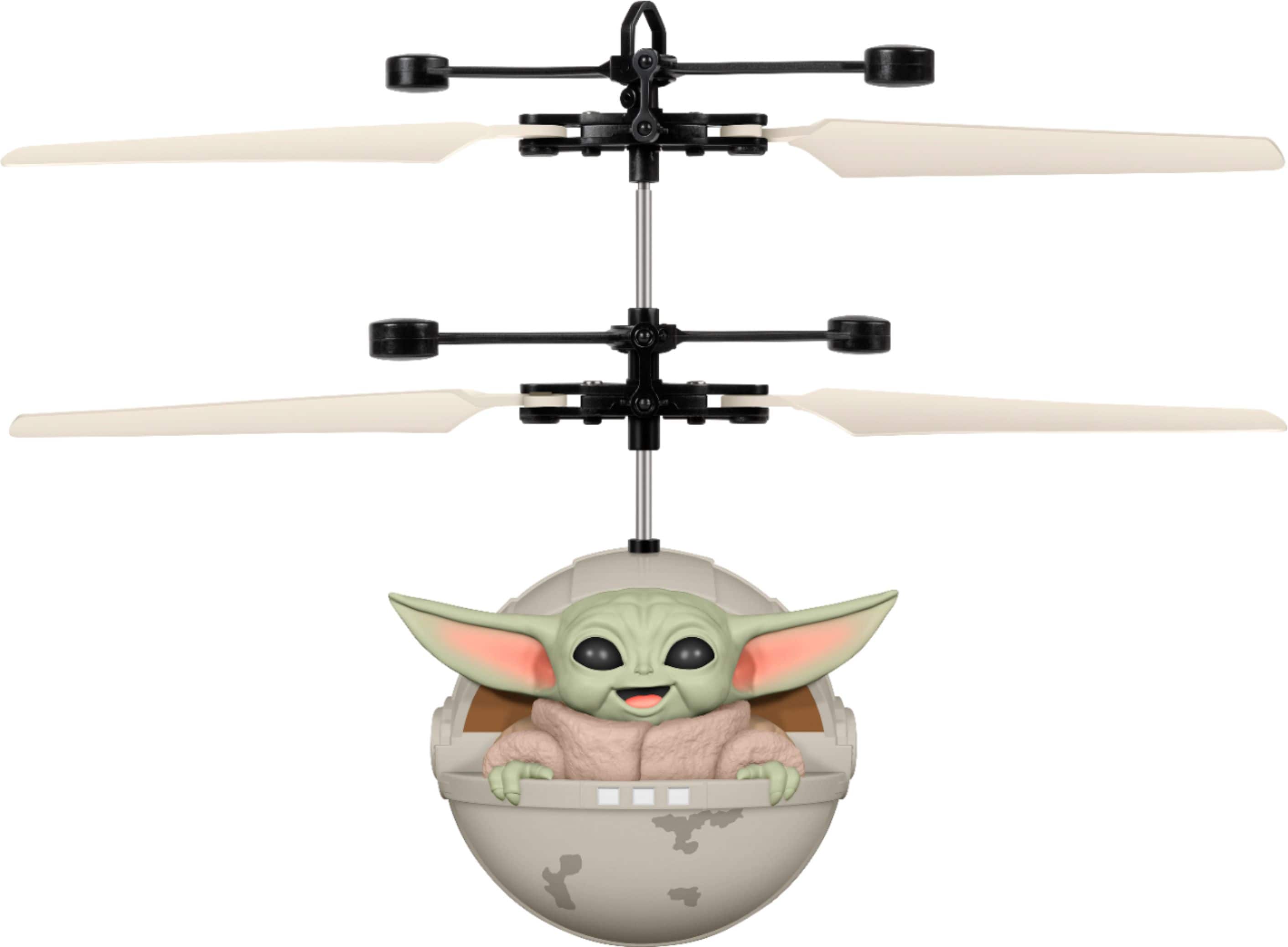Front. World Tech Toys - Star Wars The Mandalorian Baby Yoda "The Child" Sculpted Head UFO Helicopter - Multi.