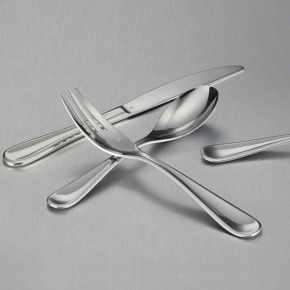 Alt View 12. Cuisinart - Elite Maree Collection 20-Piece Flatware Set - Silver.