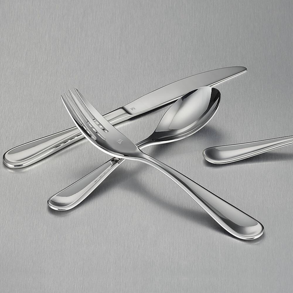 Alt View 12. Cuisinart - Elite Maree Collection 20-Piece Flatware Set - Silver.