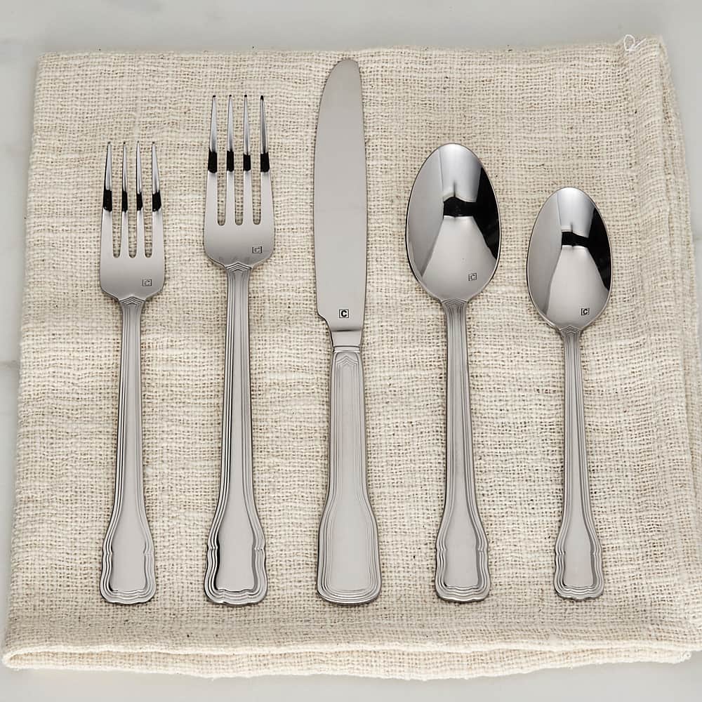 Alt View 13. Cuisinart - Elite Valloire Collection 20-Piece Flatware Set - Silver.
