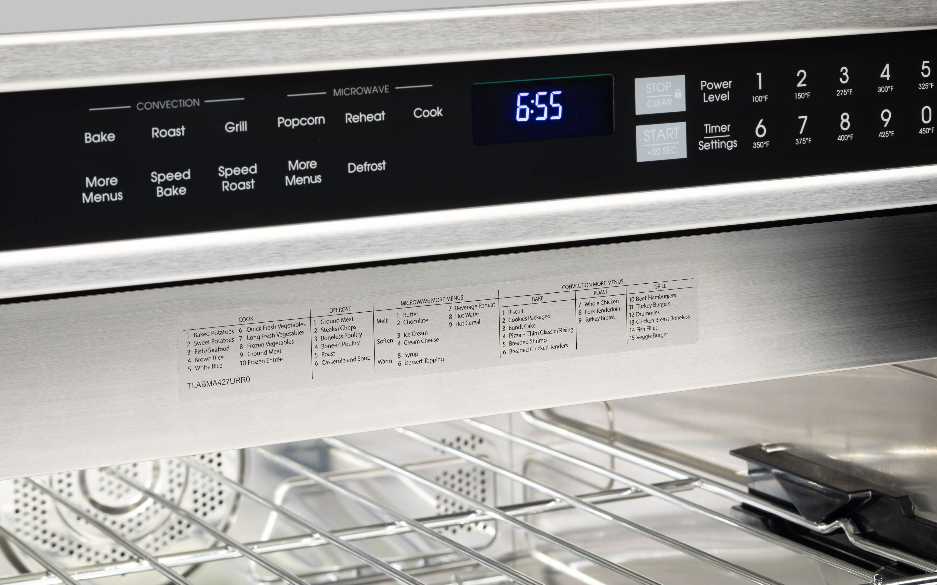 Angle. Viking - Single Convection Speed Oven - Stainless Steel.