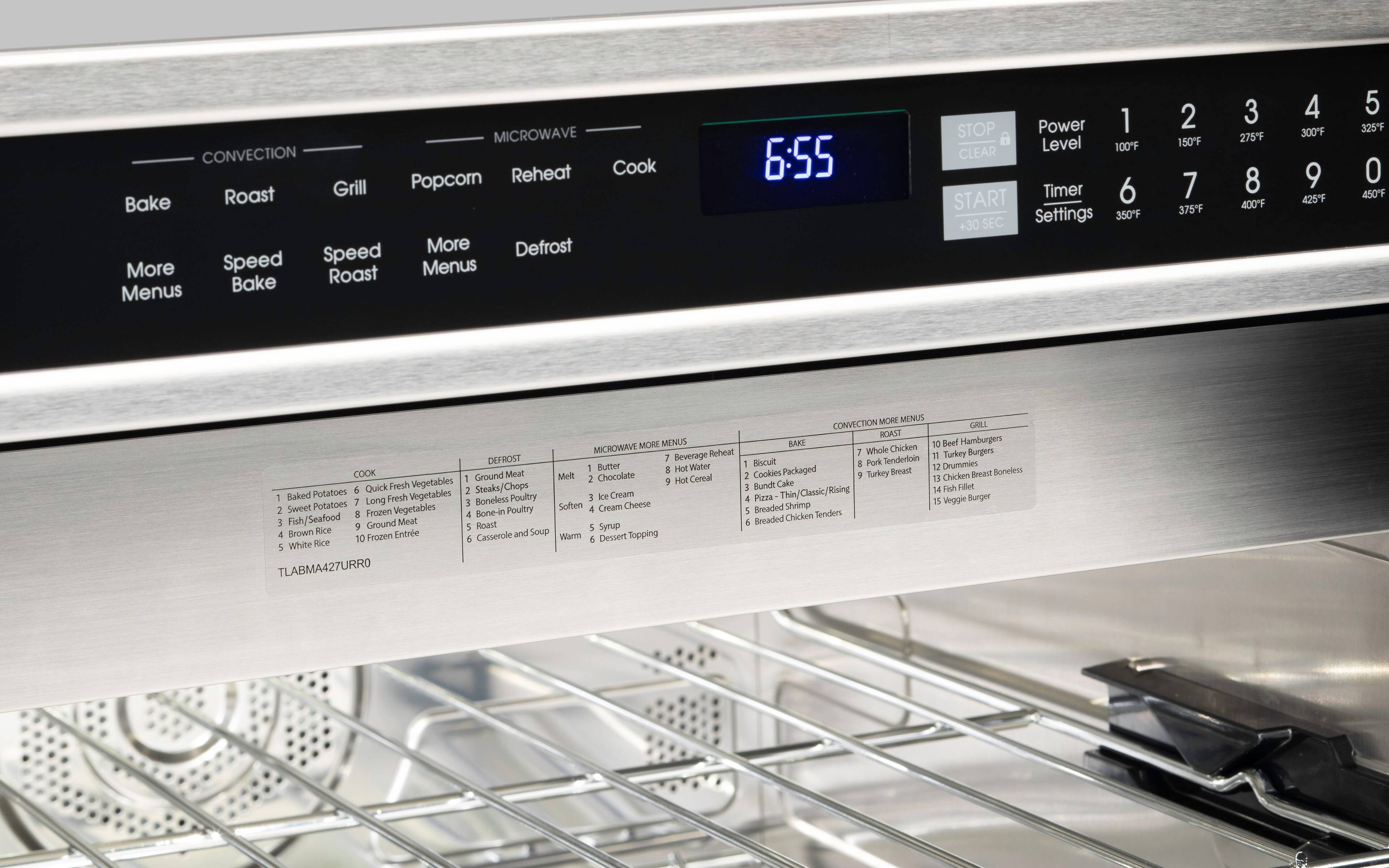 Angle. Viking - Single Convection Speed Oven - Stainless Steel.