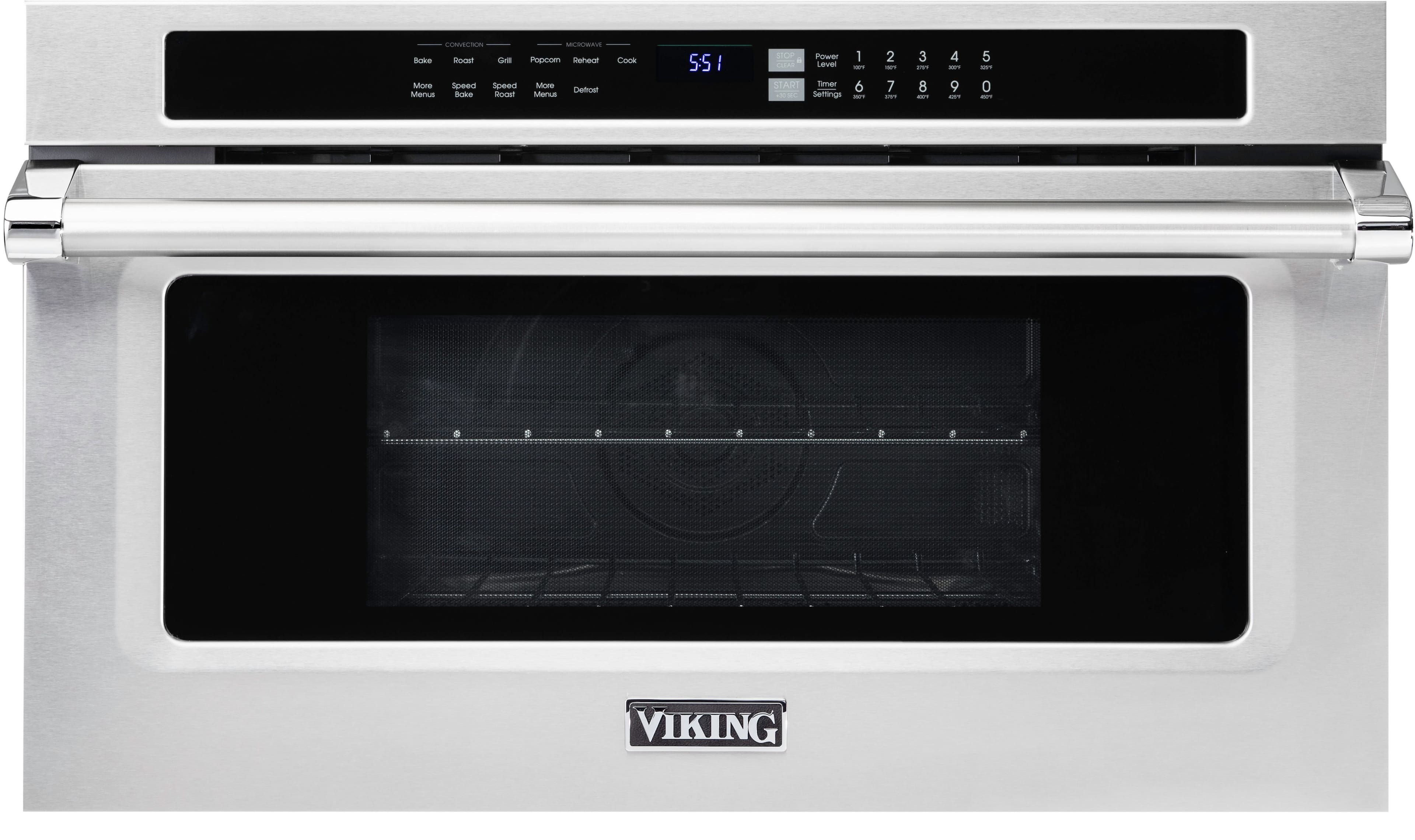 Front. Viking - Single Convection Speed Oven - Stainless Steel.