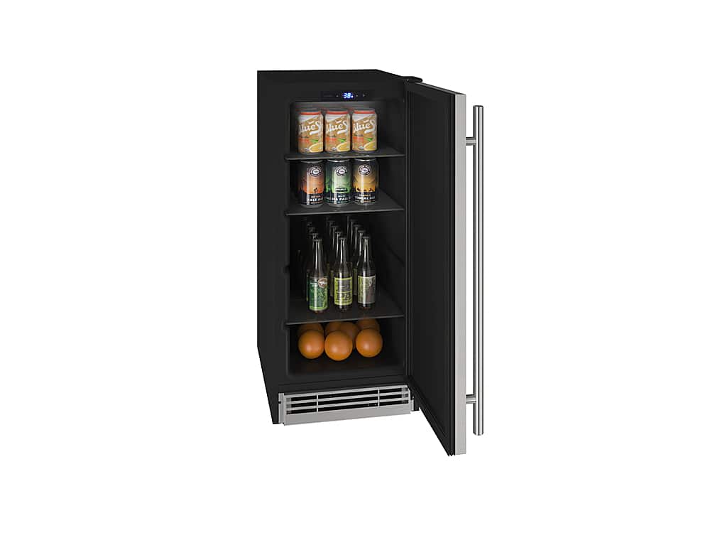 U-Line - 1 Class 3.1 cu ft Compact Refrigerator - Stainless Steel Solid - Angle_Zoom