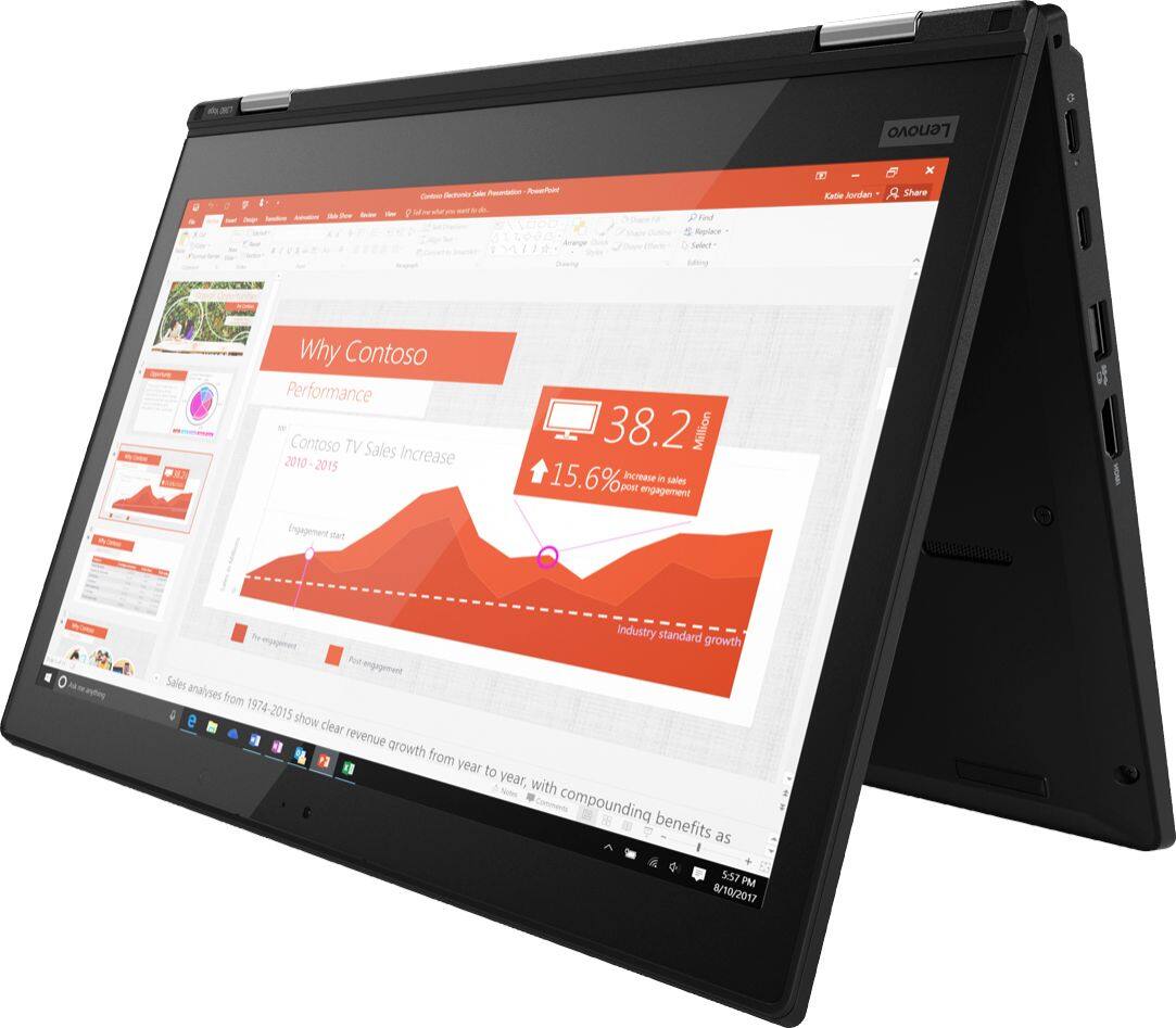 Angle View: Lenovo - Geek Squad Certified Refurbished ThinkPad Yoga 2-in-1 13.3" Touch-Screen Laptop - Intel Core i5 - 8GB Memory - 256GB SSD - Black