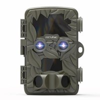 Rexing - Woodlens H6 Trail Camera with Dual Lens Night Vision Recording - Green - Front_Zoom