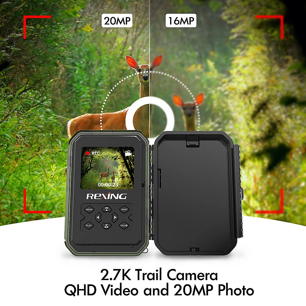 Alt View 19. Rexing - Woodlens H3 Trail Camera with Electronic Animal Caller and Night Vision Recording - Green.