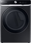 Front Zoom. Samsung - 7.5 Cu. Ft. Stackable Smart Electric Dryer with Steam and Super Speed Dry - Brushed Black.
