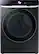 Front. Samsung - 7.5 Cu. Ft. Stackable Smart Electric Dryer with Steam and Super Speed Dry - Brushed Black.