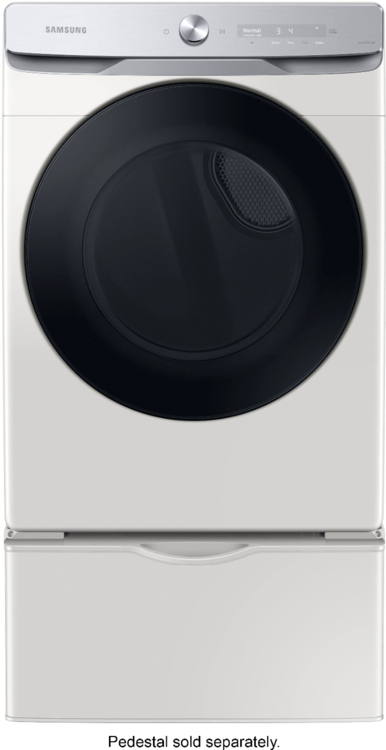 Alt View 12. Samsung - 7.5 Cu. Ft. Stackable Smart Gas Dryer with Steam and Super Speed Dry - Ivory.