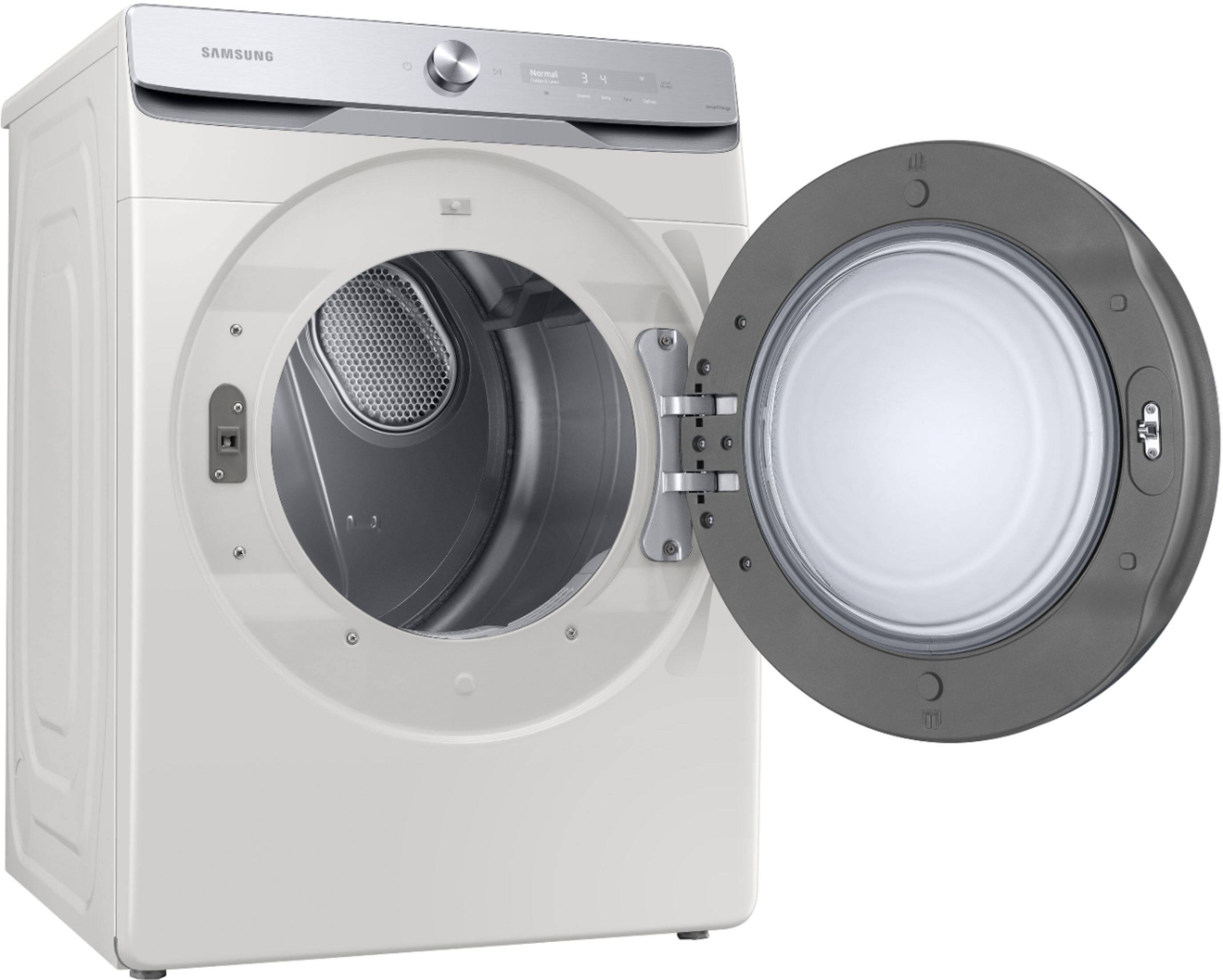 Alt View 16. Samsung - 7.5 Cu. Ft. Stackable Smart Gas Dryer with Steam and Super Speed Dry - Ivory.