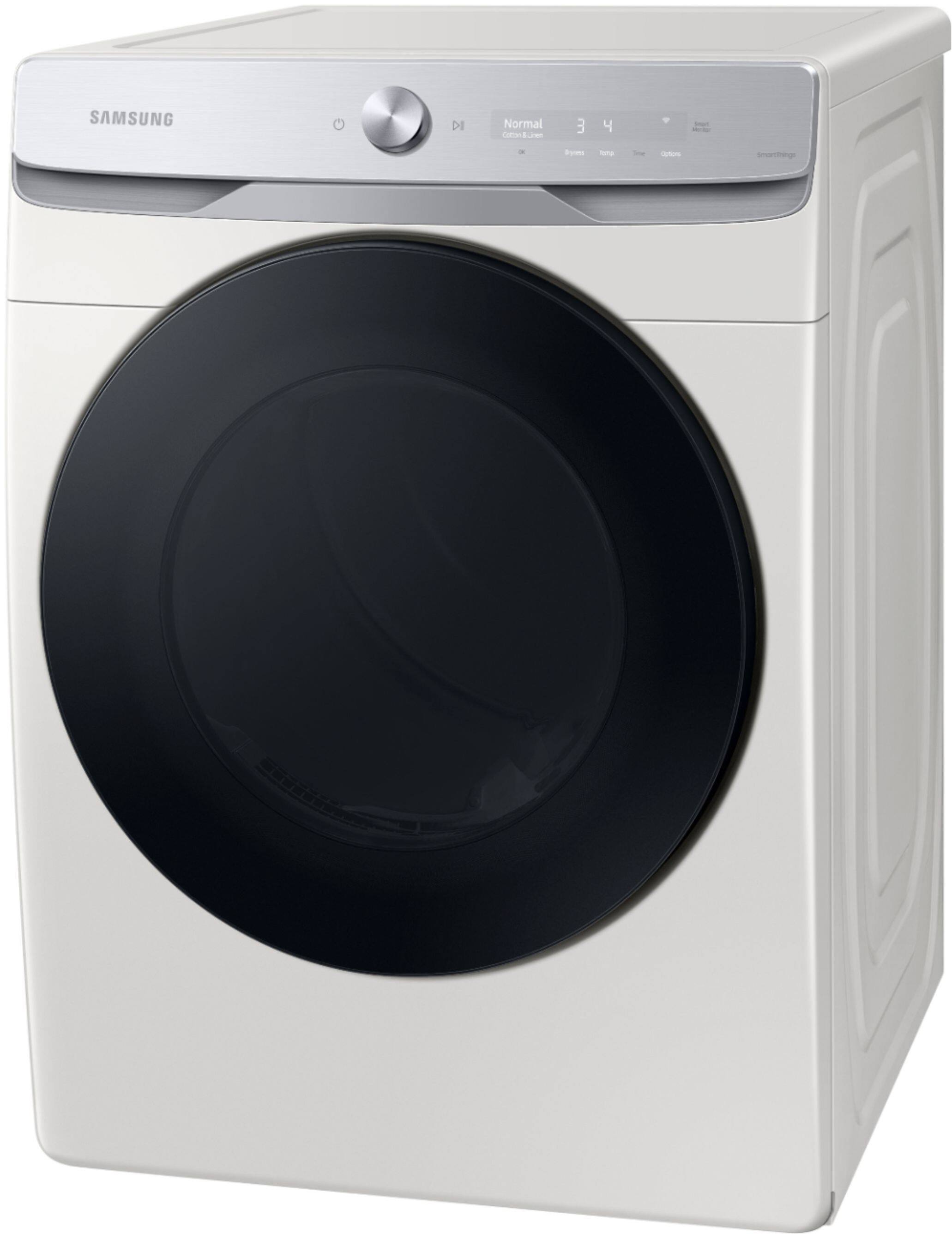 Alt View 19. Samsung - 7.5 Cu. Ft. Stackable Smart Gas Dryer with Steam and Super Speed Dry - Ivory.