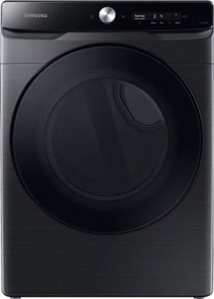 Samsung - 7.5 Cu. Ft. Stackable Smart Gas Dryer with Super Speed Dry - Brushed black