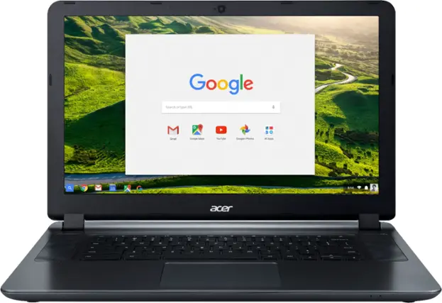 Front. Acer - Geek Squad Certified Refurbished 15.6" Chromebook - Intel Atom x5 - 4GB Memory - 16GB eMMC Flash Memory.