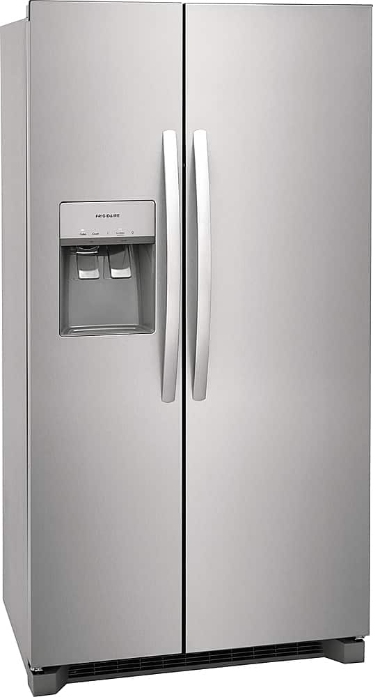 Angle. Frigidaire - 22.3 Cu. Ft. Side-by-Side Counter-Depth Refrigerator - Silver.